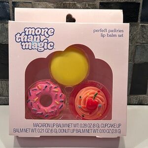 More Than Magic Perfect Pastries Lip Balm Set - Pink, Yellow, Red